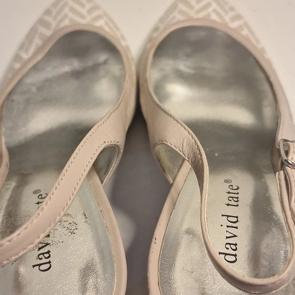 David Tate Bella leather sling back  SZ 10 - Picture 7 of 9
